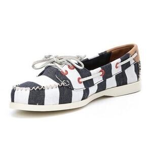 Sperry A/O Venice Boat shoes Stripe Navy,White Size 8M